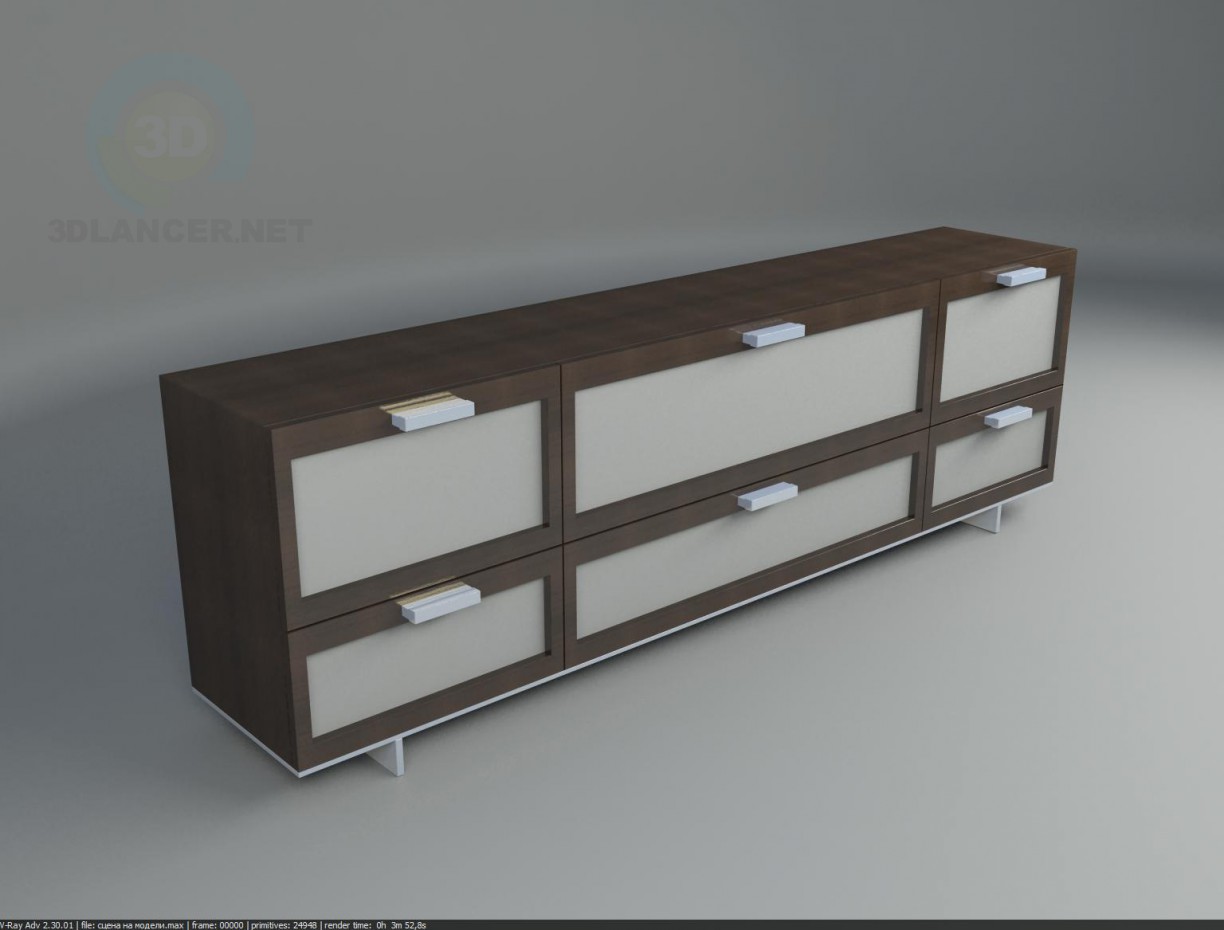 3d model commode - preview