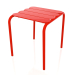 3D Modell Niedriger Stuhl. Beistelltisch (Rot) - Vorschau
