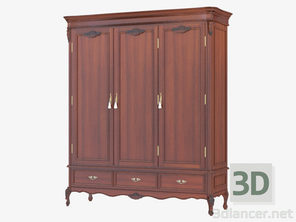 3d model Wall cabinet BN8829 (wood with black patina) - preview