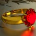 3d model red diamond ring - preview