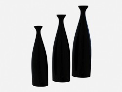 Seramik siyah vazolar vazo bir (3-х)