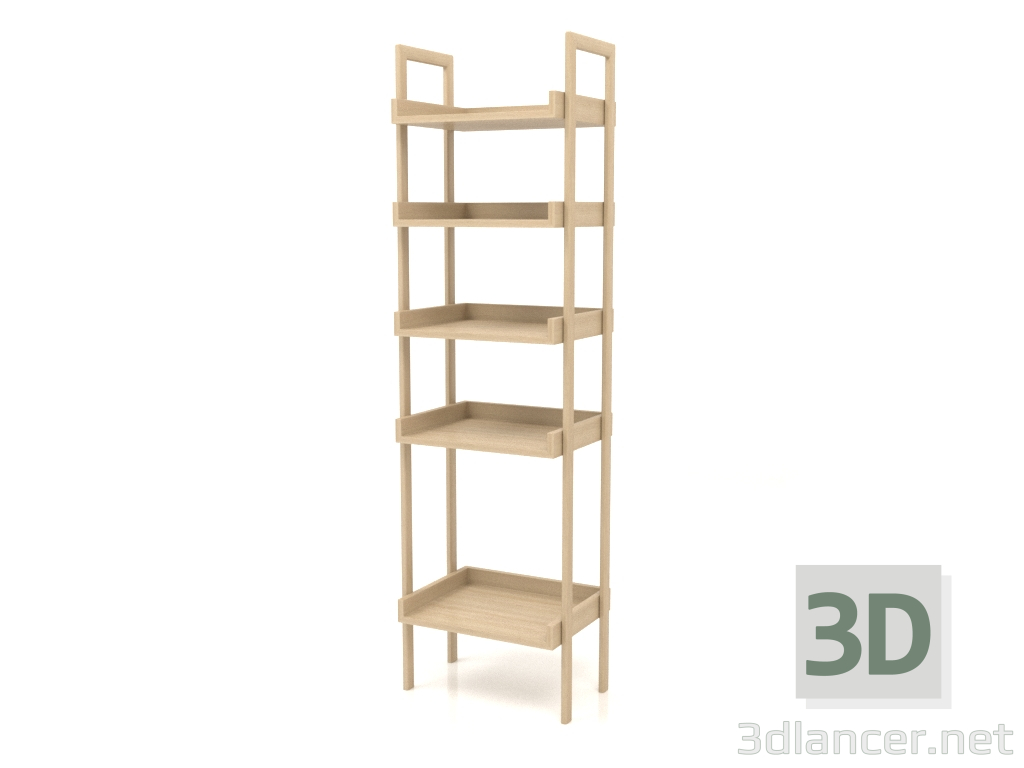 modello 3D Rack ST 03 (senza piedistallo) (550x400x1900, legno bianco) - anteprima