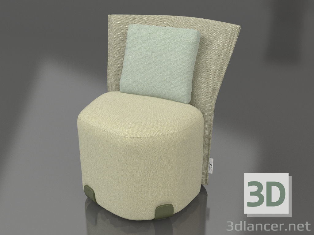 modello 3D Sedia da pranzo (Verde oliva) - anteprima