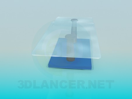 3D Modell Couchtisch aus Glas - Vorschau
