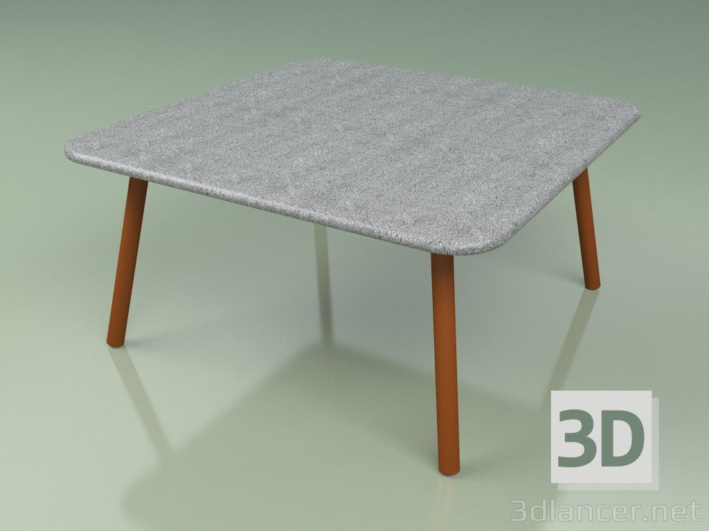 3D Modell Couchtisch 011 (Metall Rost, Luna Stone) - Vorschau