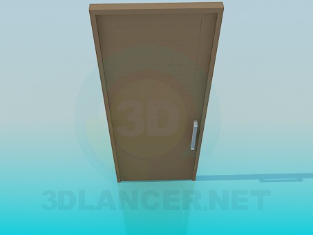 3 डी मॉडल क्षैतिज पट्टियों के साथ दरवाजा - पूर्वावलोकन