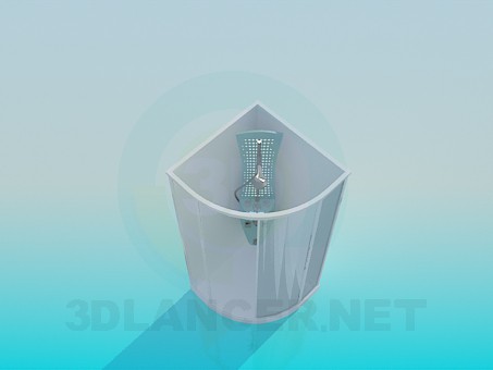 3d model Cabina de ducha angular - vista previa
