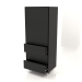 modello 3D Cassettiera TM 013 (aperta) (600x400x1500, legno nero) - anteprima