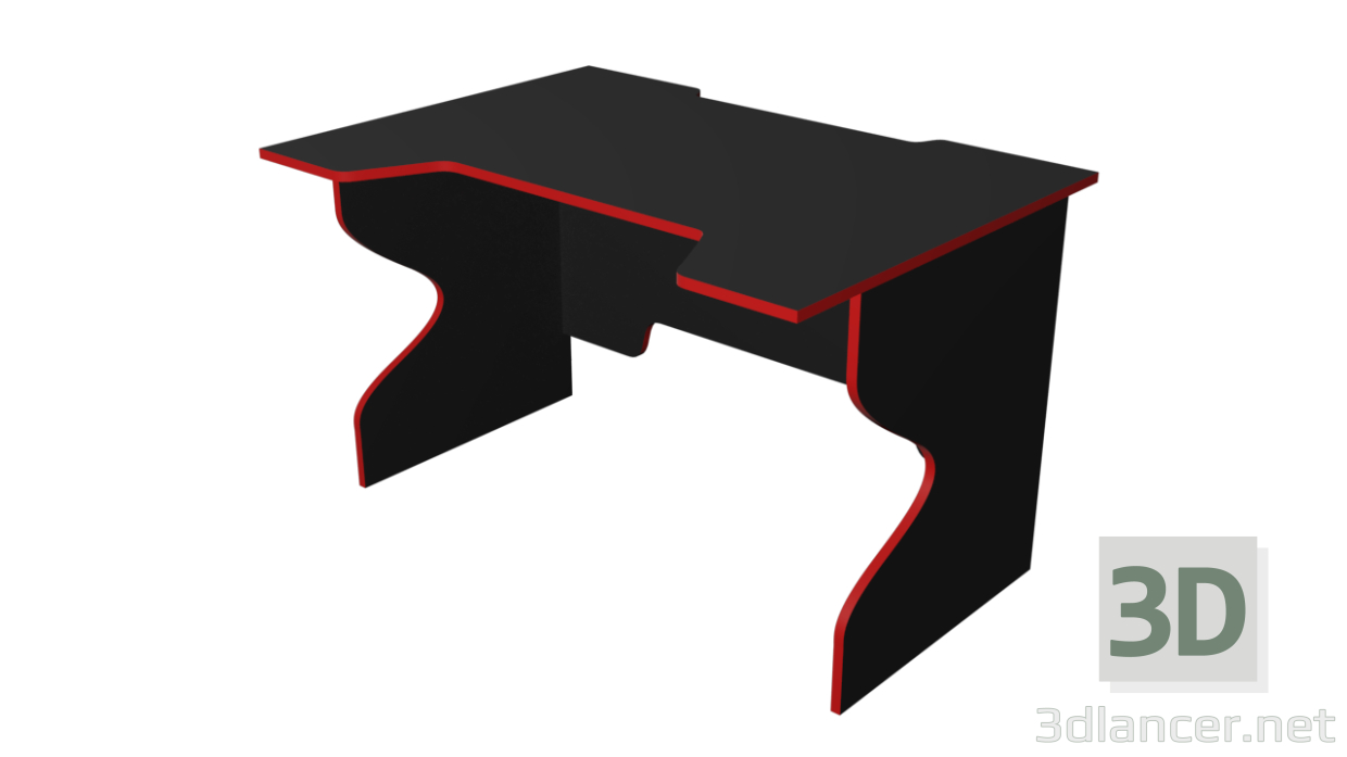 3d модель Ігровий комп'ютерний стіл – превью