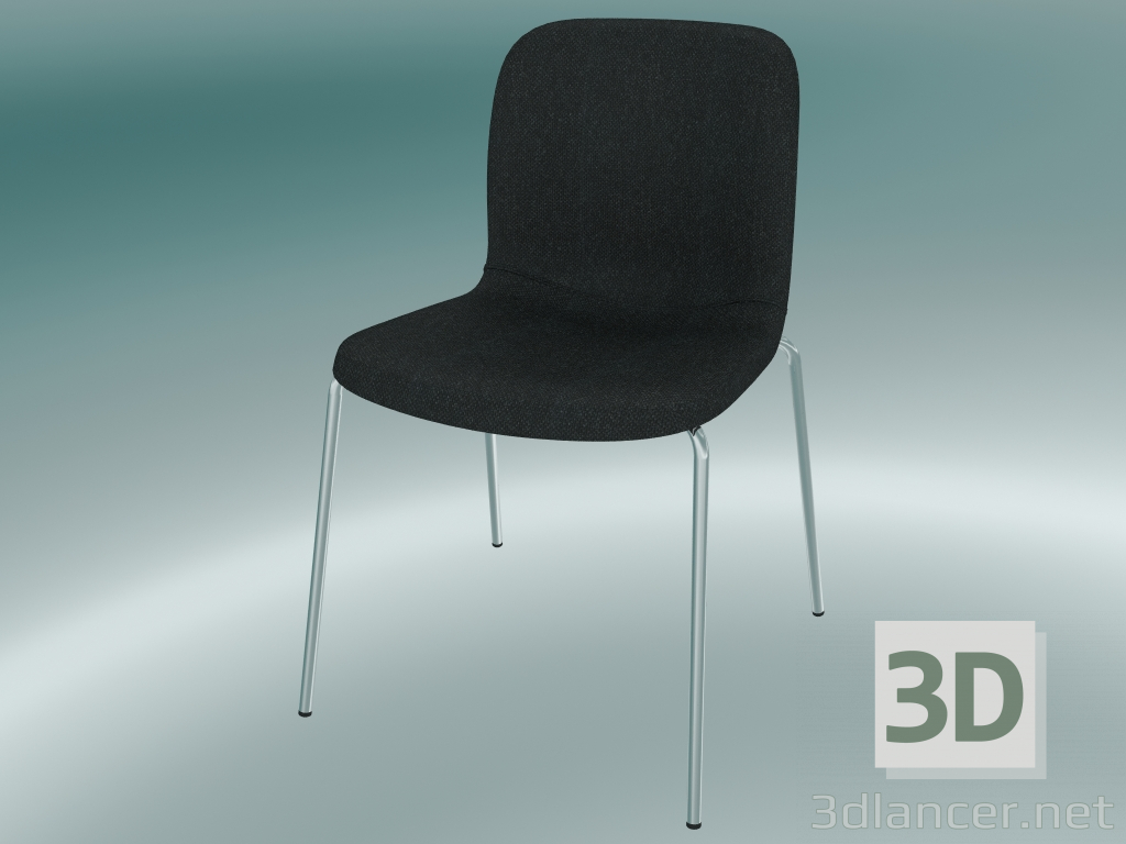 3D Modell Gepolsterter Stuhl mit 4 Beinen - Vorschau