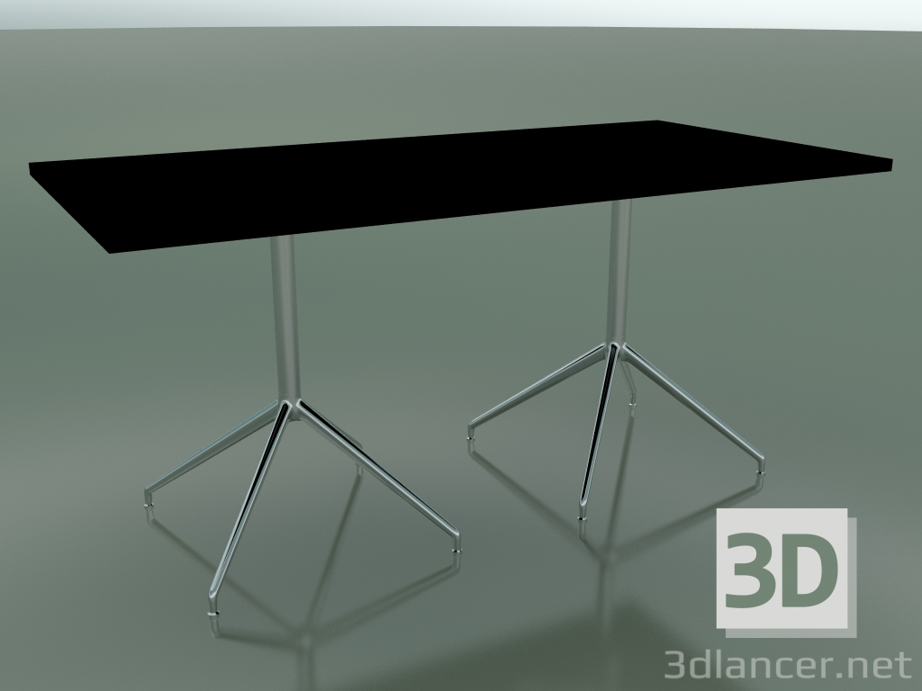 modèle 3D Table rectangulaire avec base double 5704, 5721 (H 74 - 79x159 cm, Noir, LU1) - preview