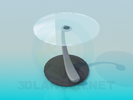 3d модель Стеклянный чайный столик – превью
