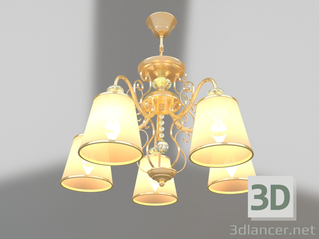 3D modeli Tavan lambası Driana (FR2405-PL-05-BZ) - önizleme