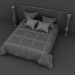 modello 3D di Doppia letto con trapuntato coperta comprare - rendering
