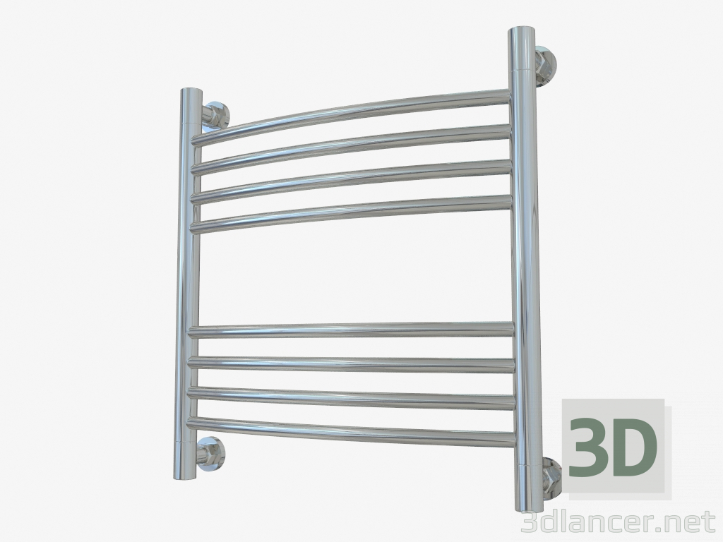 3d model Boheme heated towel rail + curved (500x500) - preview