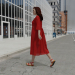 3d Woman in red dress model buy - render