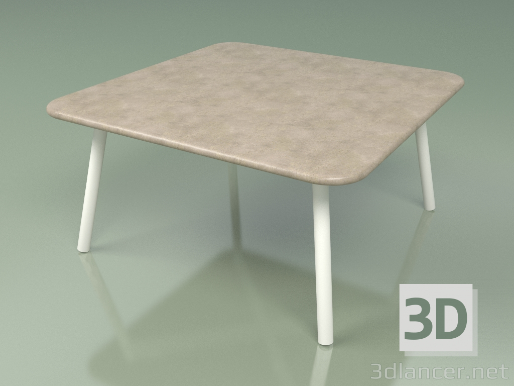 modello 3D Tavolino 011 (Metallo Latte, Pietra Farsena) - anteprima