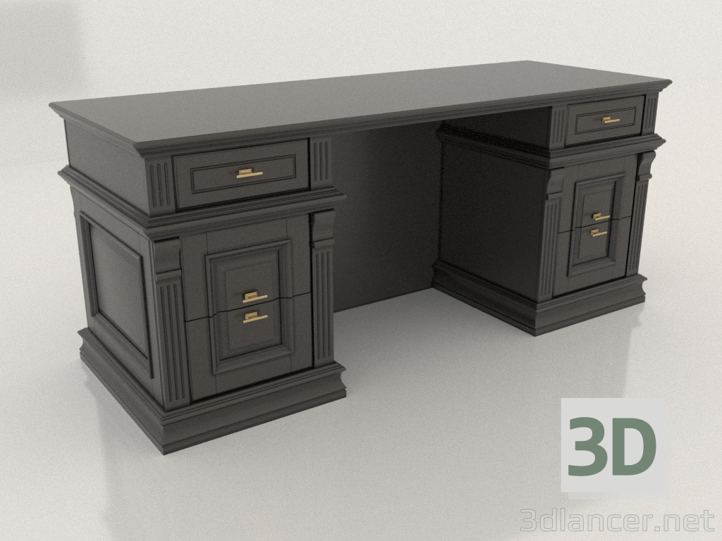 3D modeli Çalışma Masası (Gotik) - önizleme