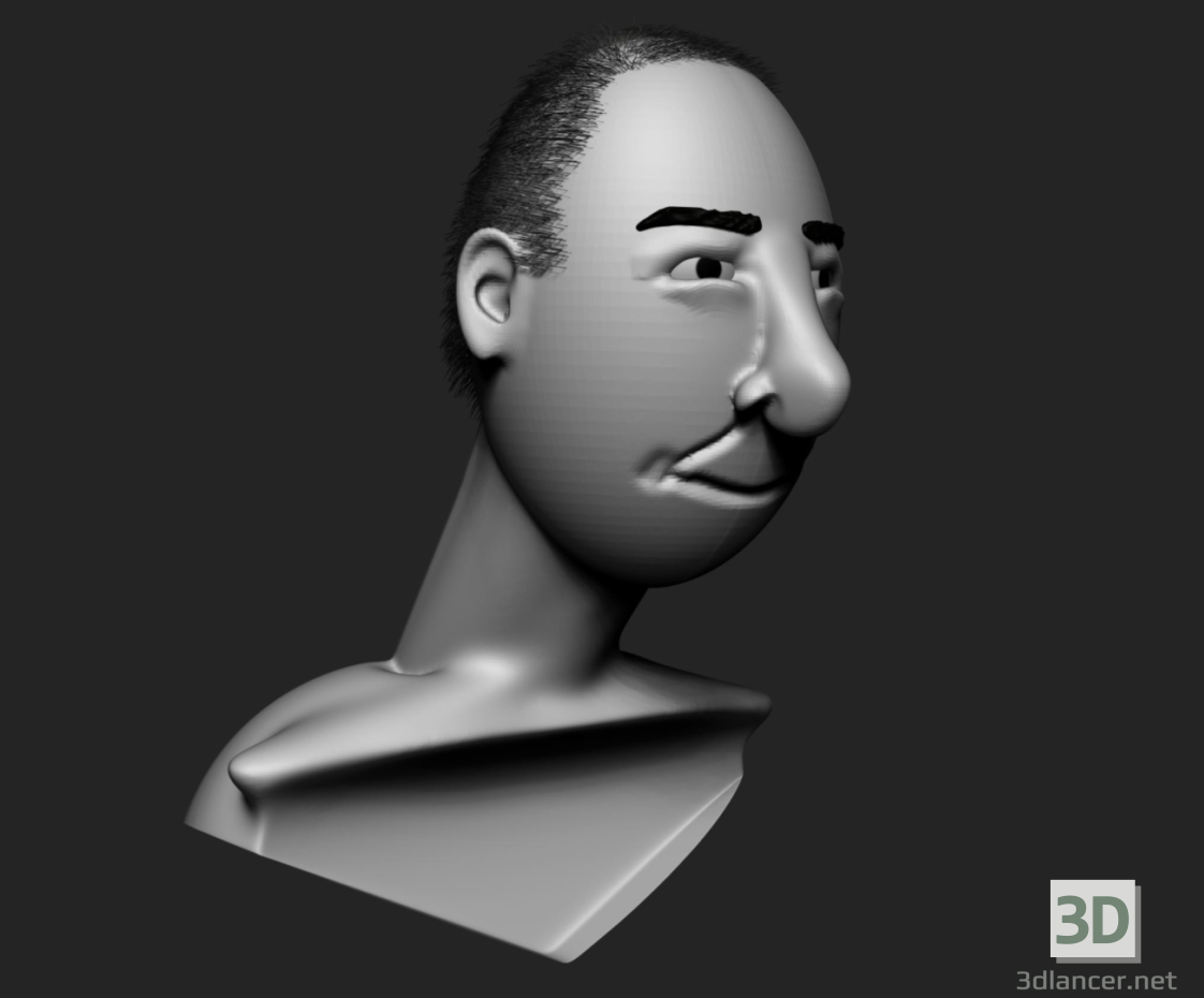 modèle 3D Caricature - preview