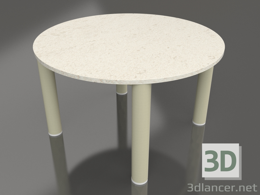 modello 3D Tavolino D 60 (Oro, DEKTON Danae) - anteprima