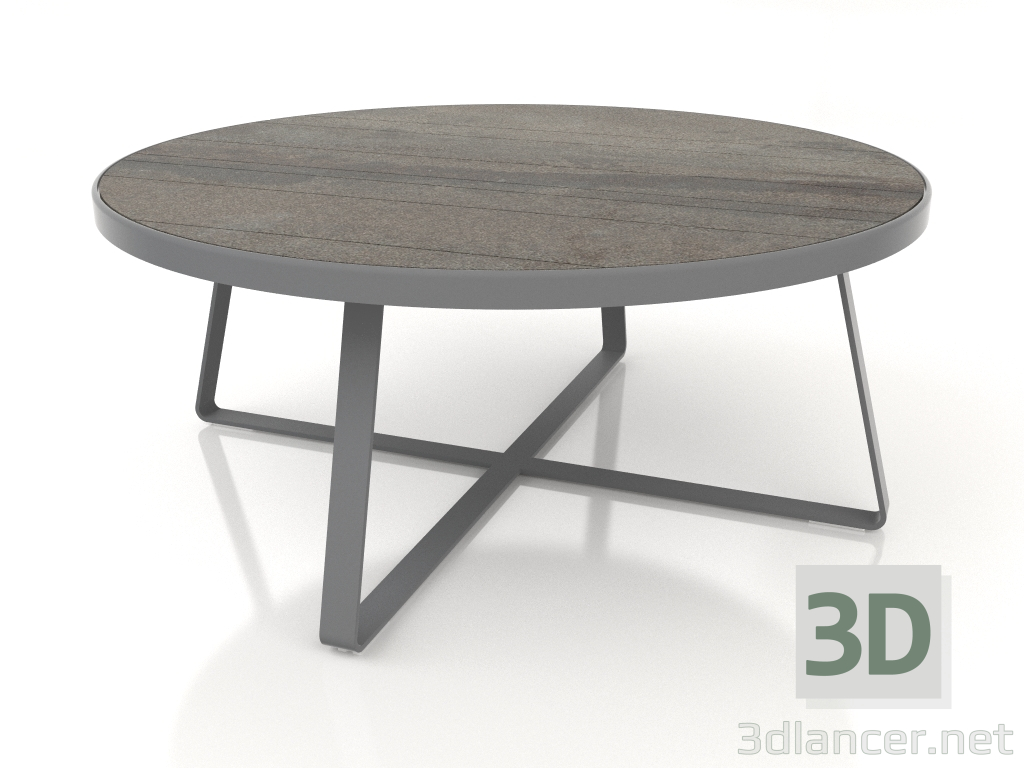3D modeli Yuvarlak yemek masası Ø175 (DEKTON Radyum, Antrasit) - önizleme
