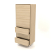 3d model Chest of drawers TM 013 (open) (600x400x1500, wood white) - preview