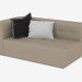 3d model Leather sofa with one armrest Poker (161х92х70) - preview
