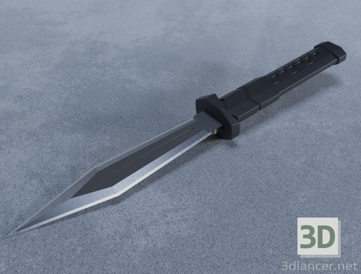 3d model cuchillo - vista previa