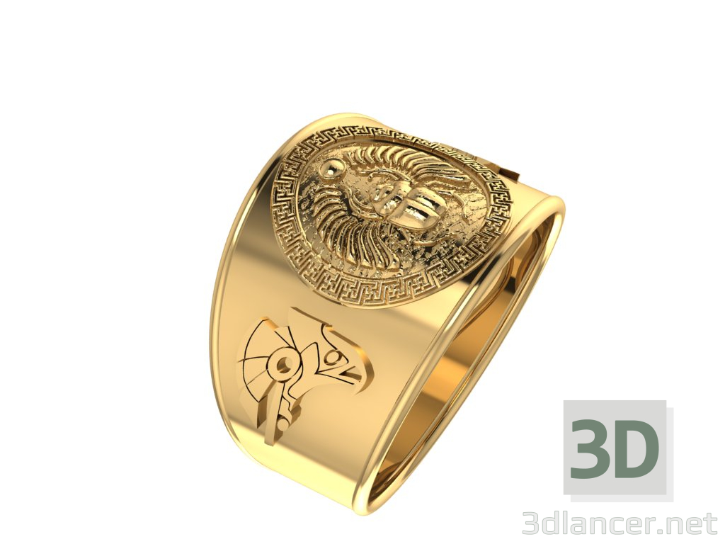 3d кольцо Скарабей модель купить - ракурс