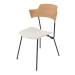 3d model Strain chair with plywood back, armrests and seat upholstery h81 - preview