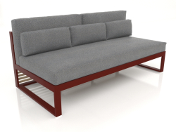 Modular sofa, section 4, high back (Wine red)