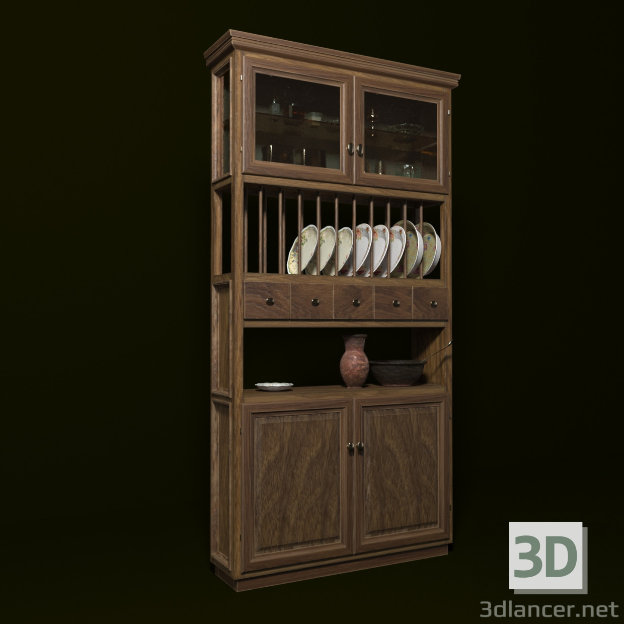 modello 3D Credenza di cucina - anteprima