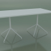 3d model Rectangular table with a double base 5705, 5722 (H 74 - 79x179 cm, White, V12) - preview