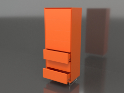 Chest of drawers TM 013 (open) (600x400x1500, luminous bright orange)