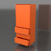 3d model Cómoda TM 013 (abierta) (600x400x1500, naranja brillante luminoso) - vista previa