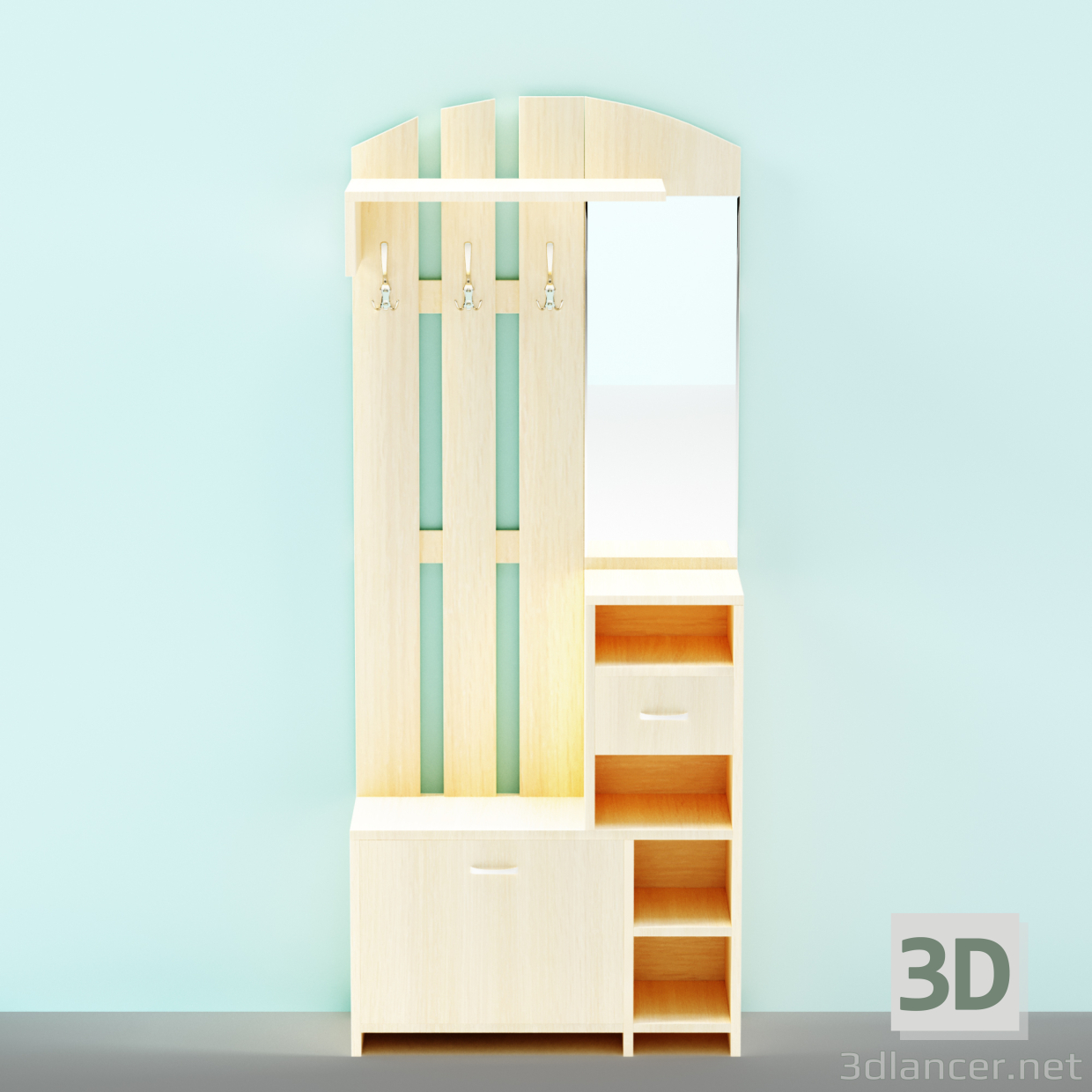 modello 3D di il corridoio è carino comprare - rendering