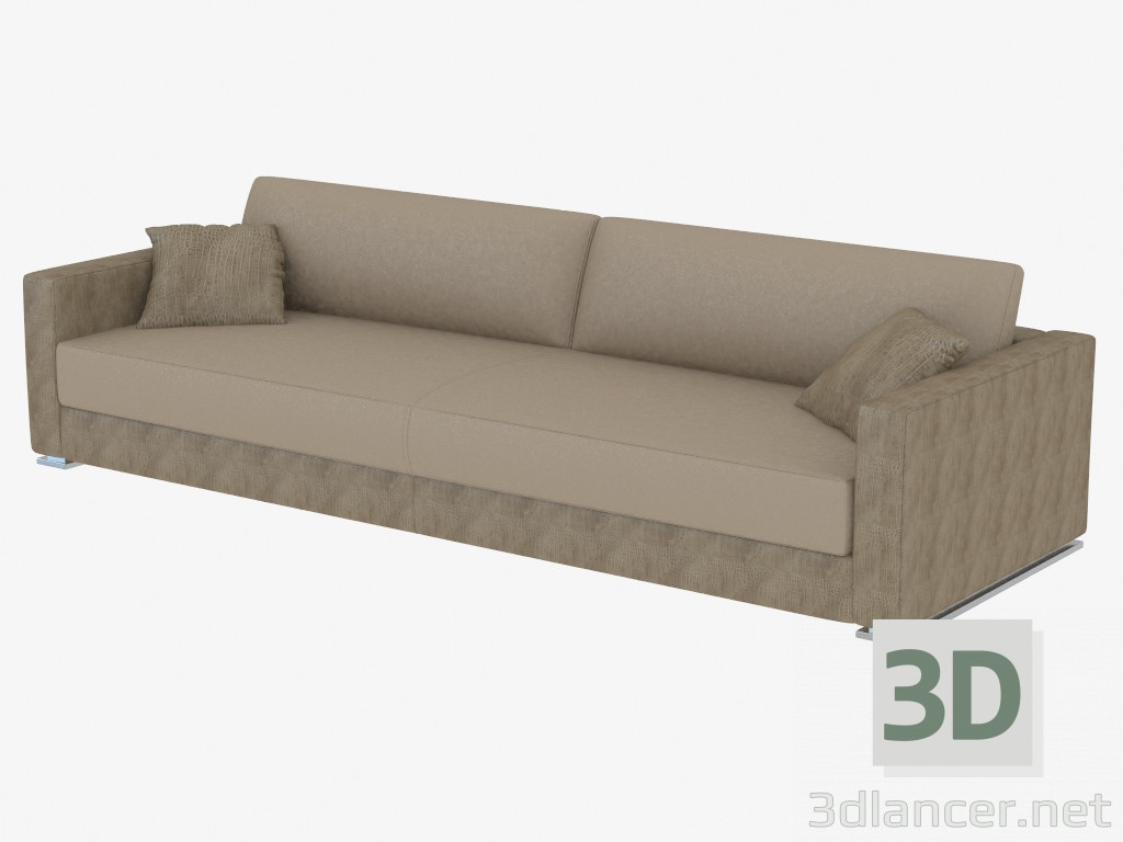 3D Modell Leder Sofa moderne Cassandra (280х100х75) - Vorschau