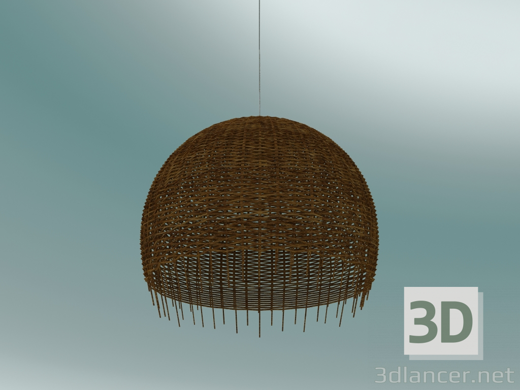 modello 3D Lampada a sospensione in rattan (96) - anteprima