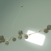 3d модель Підвісний світильник Branching Bubbles Summer 10 ламп (латунь, коньячний) – превью