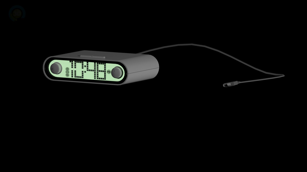 3D modeli Çalar saat kendi aydınlatma - önizleme