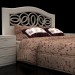 3d Цветочный дизайн кровати с изголовьем Mobax-5198844 модель купить - ракурс