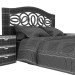 3d Цветочный дизайн кровати с изголовьем Mobax-5198844 модель купить - ракурс
