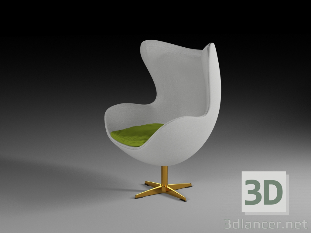 modello 3D Egg chair - anteprima