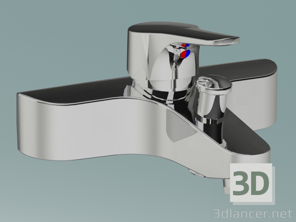 modello 3D Rubinetto vasca Nautic maniglia singola (GB41214023) - anteprima