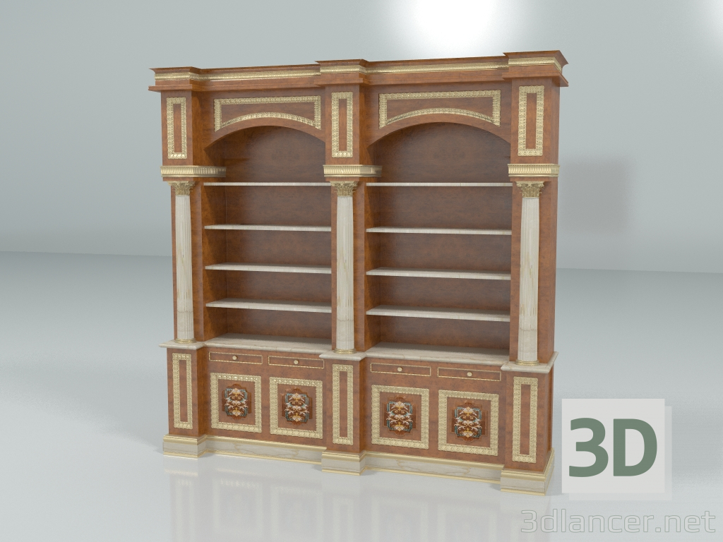 3D Modell Bücherregal MG (Art.F2016) - Vorschau