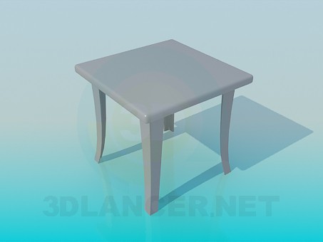 3d model Bench with curved legs - preview
