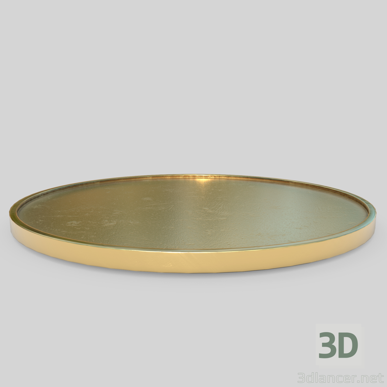 3D modeli basit altın para - önizleme
