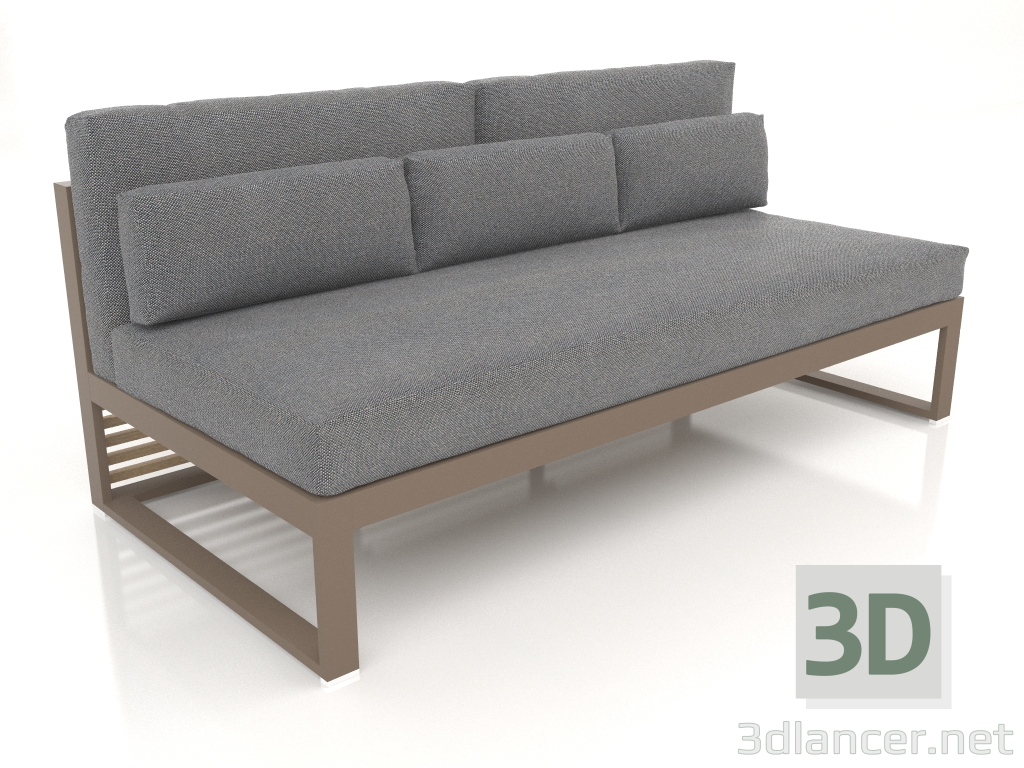 3D Modell Modulares Sofa, Abschnitt 4, hohe Rückenlehne (Bronze) - Vorschau