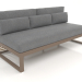 3d model Modular sofa, section 4, high back (Bronze) - preview