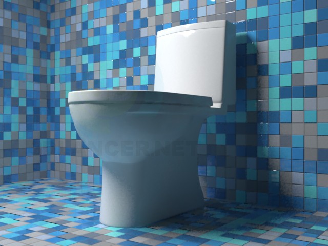 3D Modell Toilette Sanita Luxe Modell weiter - Vorschau